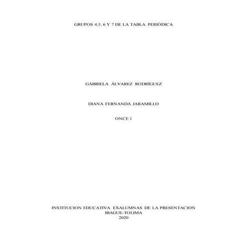 Grupos de la tabla periodica