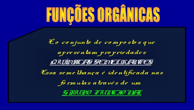 Grupos funcionais organica