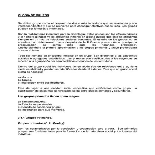 Grupos primarios y secundrios