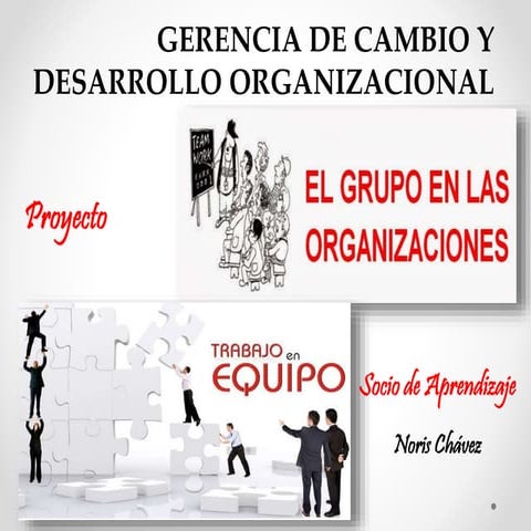 Grupos y trabajo en equipo en las organizaciones noris chavez | PPTX