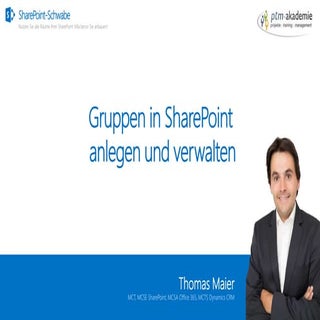 Gruppen in SharePoint anlegen und v...