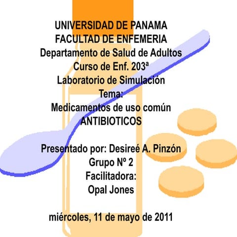 Grupro de antibióticos. 11 5-11