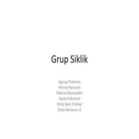 Grup siklik (strukur aljabar)