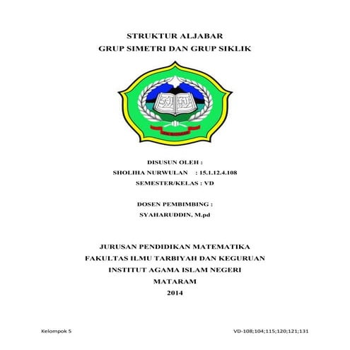 Grup simetri dan grup siklik