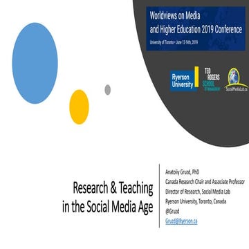 Research & Teaching in the Social Media Age 