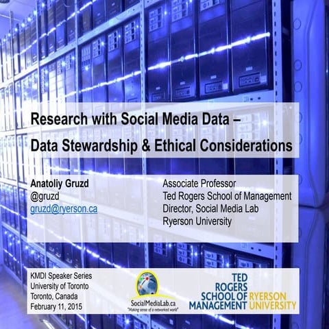 Research with Social Media Data: Stewardship & Ethical Considerations