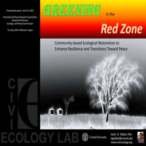 Greening in the Red Zone: Community-based Ecological Restoration to Enhance R...