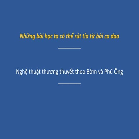 Những bài học từ ca dao