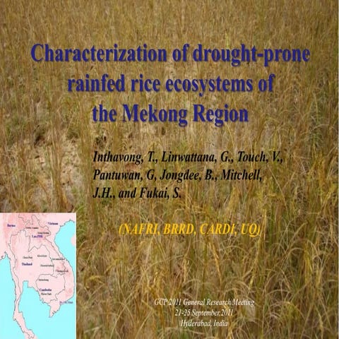 GRM 2011: Using GIS data to characterise rice ecosystems in the Mekong region