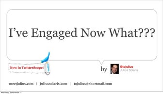 I've Engaged Now What - A Social Advertising Overview