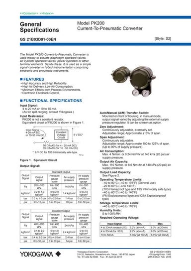 Current To Pneumatic Converter for Process Control