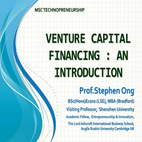 Financing your new venture | PPTX
