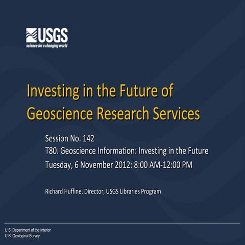 Investing in the Future of Geoscience Research Services