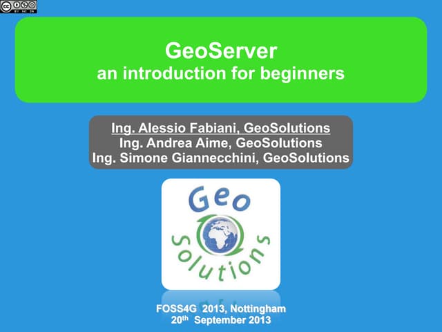 GeoServer an introduction for beginners