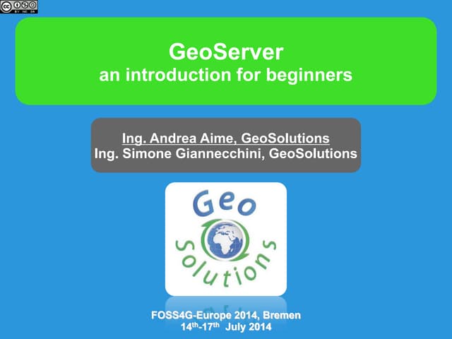 GeoServer, an introduction for beginners