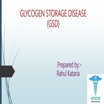 GLYCOGEN STORAGE DISEASE , GSD , Von Gierke Disease