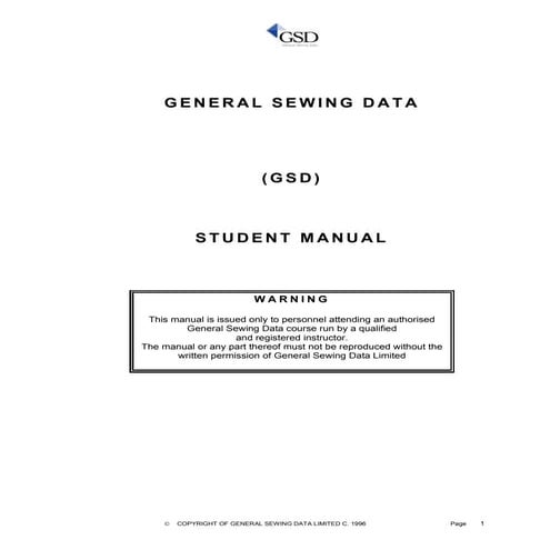 GSD Manual For Students