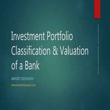 Government Securities - Classification and Valuation