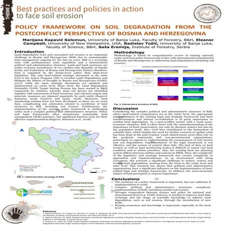 Policy framework on soil erosion and land degradation from the post conflict perspective of Bosnia and Herzegovina