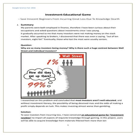 Google Science Fair Proposal
