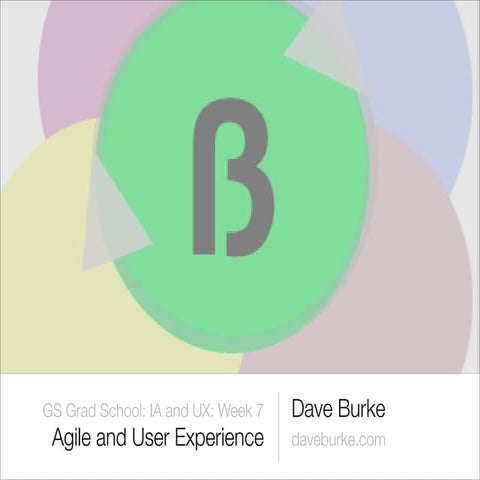 Lecture slides from GS-IA Week 7: Agile and UX