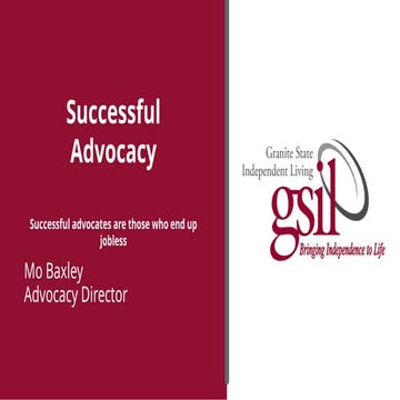 Granite State Independent Living Effective Systems Advocacy.pptx