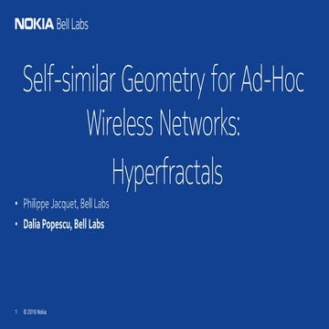 Self Similar Geometry for Ad-Hoc Wireless Networks: Hyperfractals 