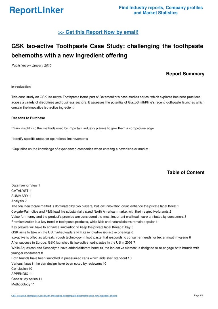 Toothpaste business picture