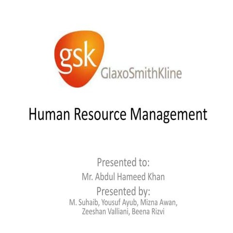 Career Development at GlaxoSmithKline Pakistan (HRM: AHK)