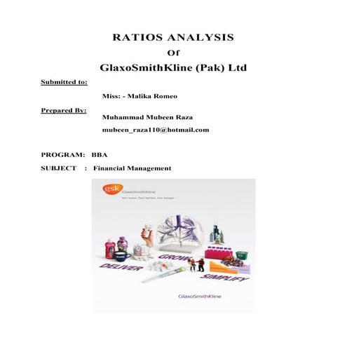 Gsk ratio analysis 2009 2011