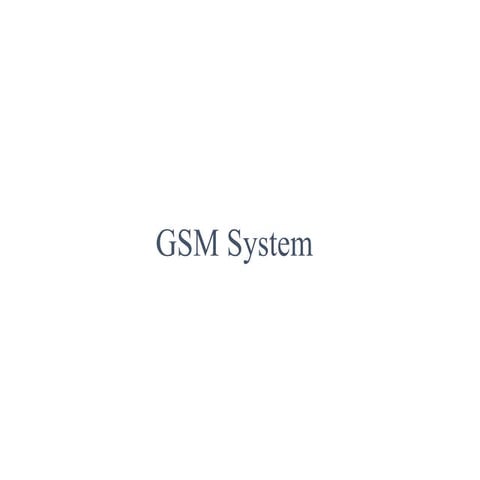 Gsm system and radio frequency 