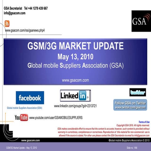 GSM 3G Market Update May 2010