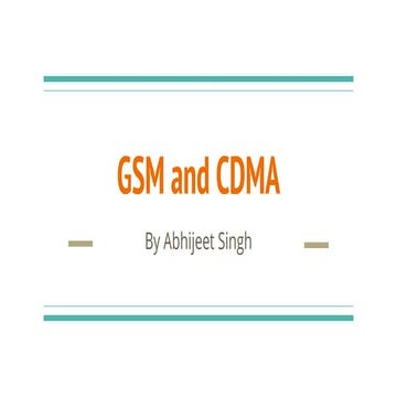 GSM & CDMA