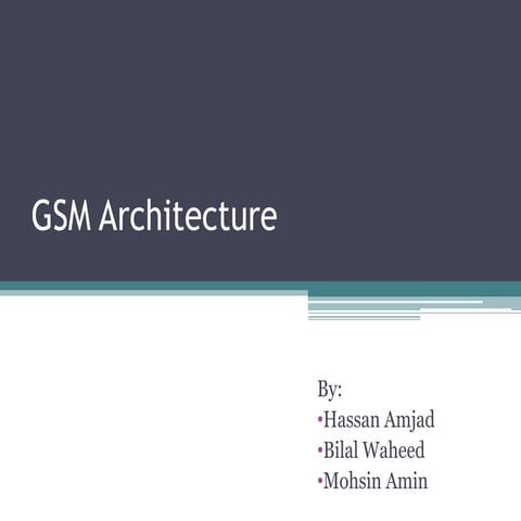 Gsm architecture with gmsk 