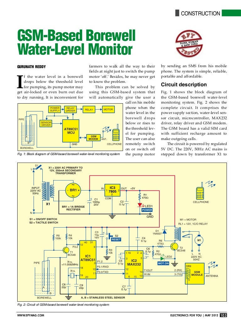 Water Level Indicator With Alarm Electronic Circuit Electronic