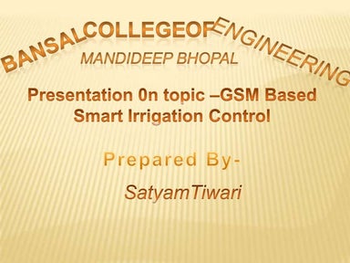 Gsm based irrigation control