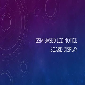 Gsm based lcd notice board display