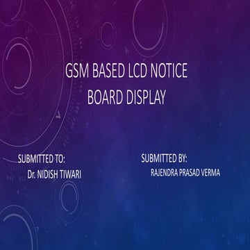 Gsm based notice board