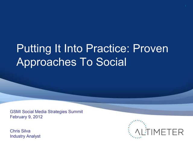 GSMI Social Media Strategies Summit...