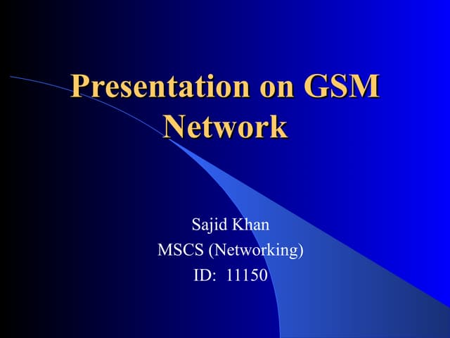 GSM Network 3G Technologies