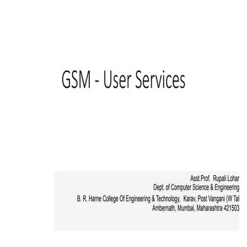 Gsm services