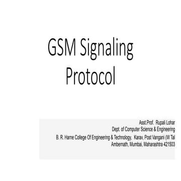 Gsm signaling protocol