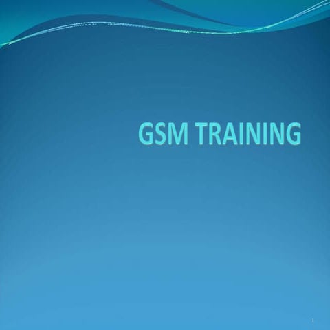 GSM TRAINING ENGINEER
