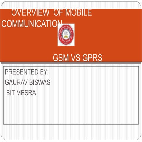 Gsm vs gprs