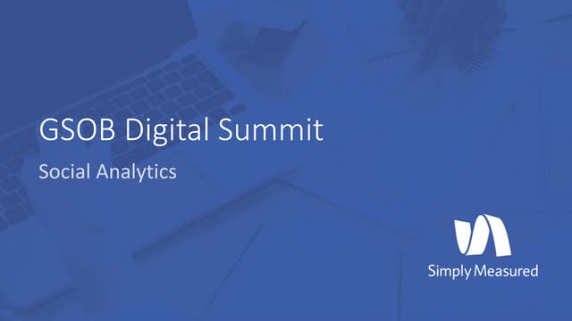 Social Media Analytics - GSOB Digit...