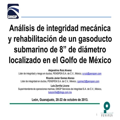 Sesión técnica, sala KM 19, Análisis de integridad mecánica y rehablidad de u...