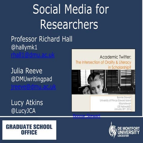 DMU Social Media for Researchers