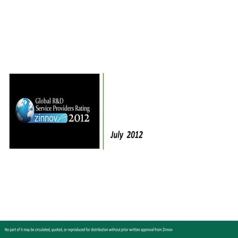 Global R&D Service Providers (GSPR) Rating 2012
