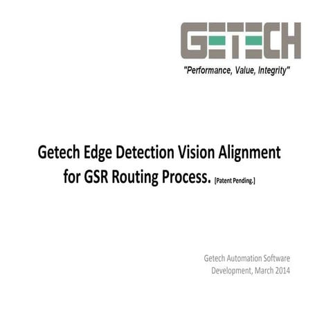 GSR  Edge Detection Vision and Routing Process