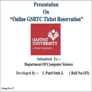 Online Bus ticket reservation